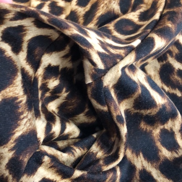 L&B Lucky and Blessed animal print swing dress Beautiful browns EUC midi L/XL - Picture 7 of 7